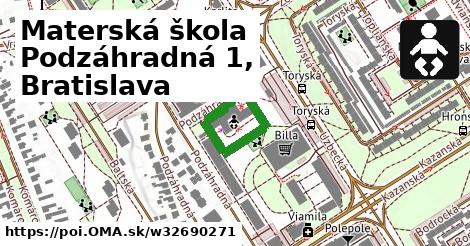 Materská škola Podzáhradná 1, Bratislava