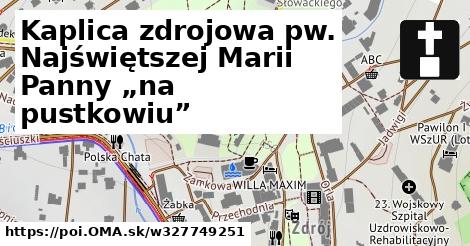 Kaplica zdrojowa pw. Najświętszej Marii Panny „na pustkowiu”