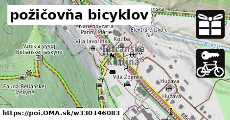 požičovňa bicyklov