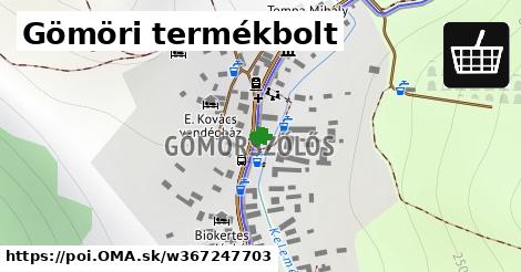 Gömöri termékbolt