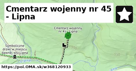 Cmentarz wojenny nr 45 - Lipna