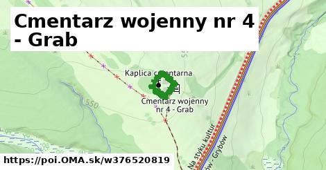 Cmentarz wojenny nr 4 - Grab