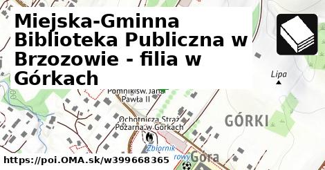 Miejska-Gminna Biblioteka Publiczna w Brzozowie - filia w Górkach