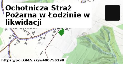 Ochotnicza Straż Pożarna w Łodzinie w likwidacji