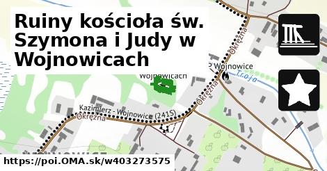 Ruiny kościoła św. Szymona i Judy w Wojnowicach