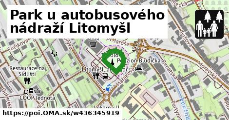 Park u autobusového nádraží Litomyšl