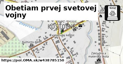 Obetiam prvej svetovej vojny