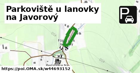 Parkoviště u lanovky na Javorový