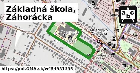 Základná škola, Záhorácka