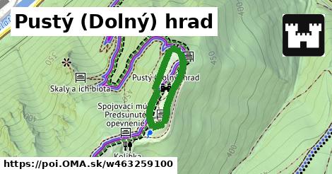 Pustý (Dolný) hrad