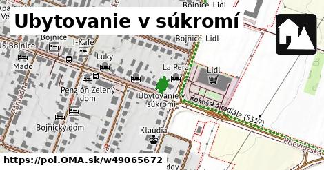 Ubytovanie v súkromí