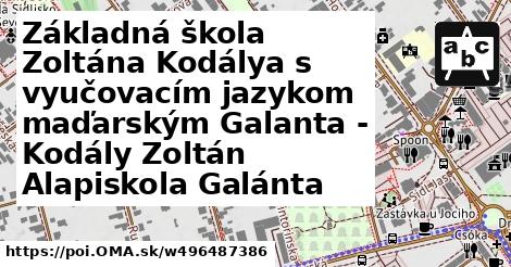 Základná škola Zoltána Kodálya s vyučovacím jazykom maďarským Galanta - Kodály Zoltán Alapiskola Galánta