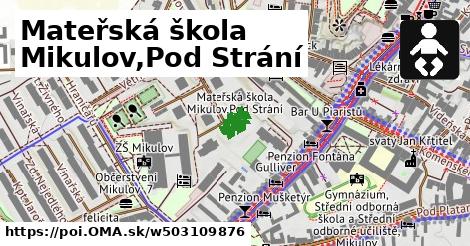 Mateřská škola Mikulov,Pod Strání