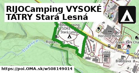 RIJOCamping VYSOKÉ TATRY Stará Lesná