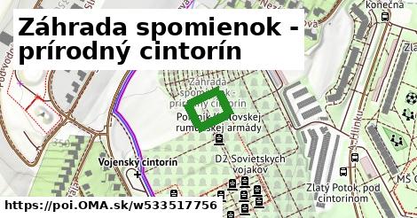 Záhrada spomienok - prírodný cintorín