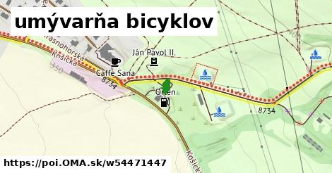 umývarňa bicyklov