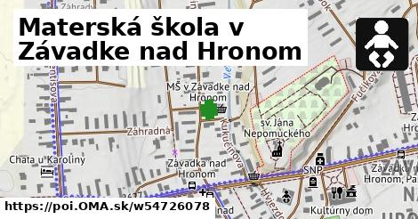 Materská škola v Závadke nad Hronom