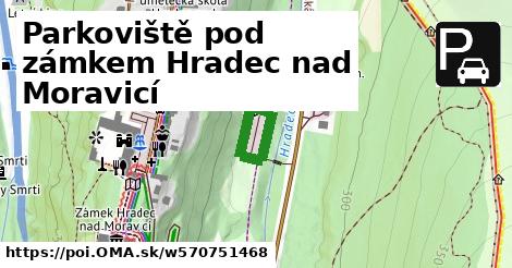 Parkoviště pod zámkem Hradec nad Moravicí