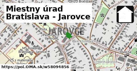 Miestny úrad Bratislava - Jarovce