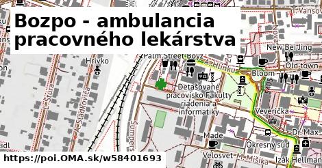 Bozpo - ambulancia pracovného lekárstva