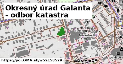 Okresný úrad Galanta - odbor katastra