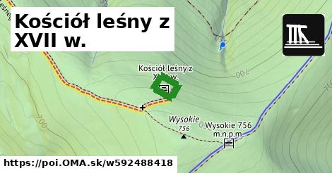 Kościół leśny z XVII w.