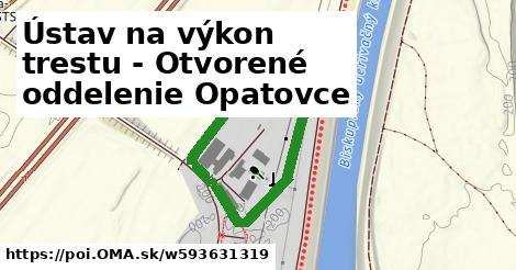 Ústav na výkon trestu - Otvorené oddelenie Opatovce