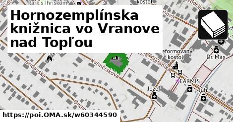 Hornozemplínska knižnica vo Vranove nad Topľou