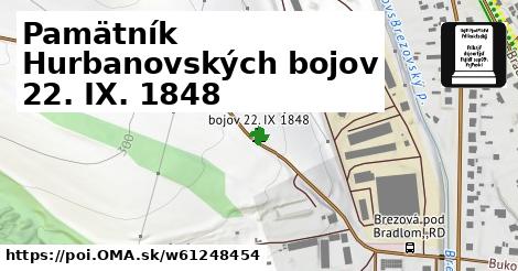 Pamätník Hurbanovských bojov 22. IX. 1848