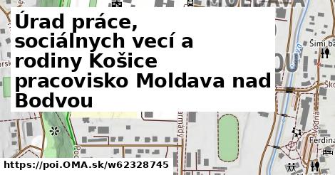 Úrad práce, sociálnych vecí a rodiny Košice pracovisko Moldava nad Bodvou