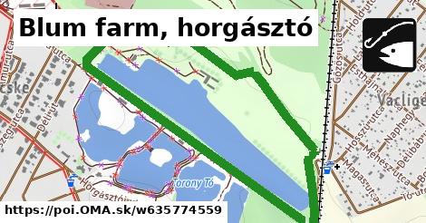 Blum farm, horgásztó