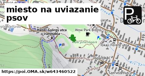 miesto na uviazanie psov