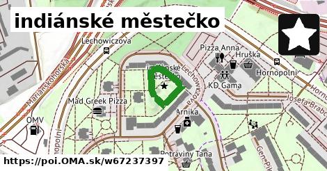 indiánské městečko