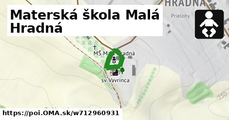 Materská škola Malá Hradná