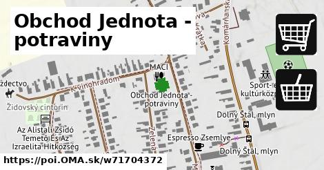 Obchod Jednota - potraviny