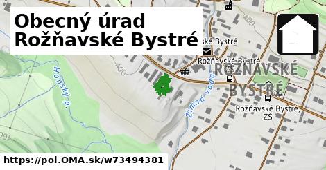 Obecný úrad Rožňavské Bystré