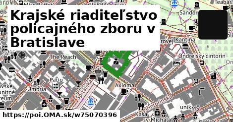 Krajské riaditeľstvo policajného zboru v Bratislave