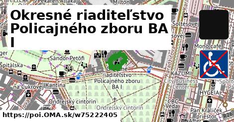 Okresné riaditeľstvo Policajného zboru BA I