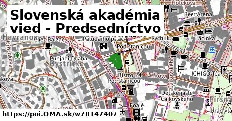 Slovenská akadémia vied - Predsedníctvo
