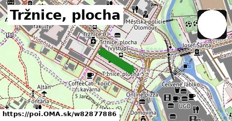 Tržnice, plocha