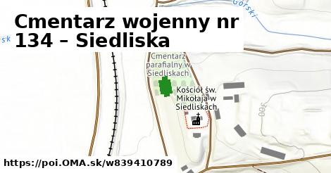 Cmentarz wojenny nr 134 – Siedliska