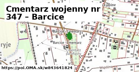 Cmentarz wojenny nr 347 – Barcice