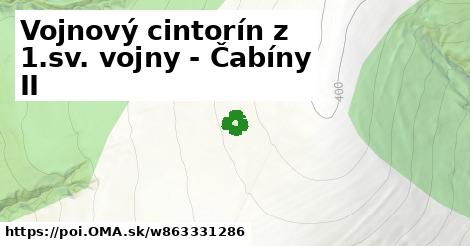 Vojnový cintorín z 1.sv. vojny - Čabíny II