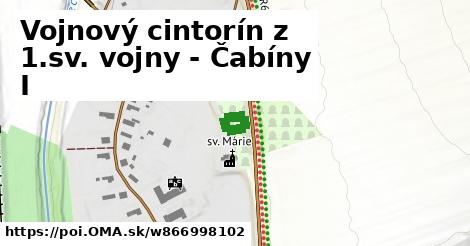 Vojnový cintorín z 1.sv. vojny - Čabíny I