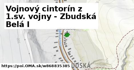 Vojnový cintorín z 1.sv. vojny - Zbudská Belá I