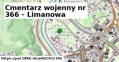 Cmentarz wojenny nr 366 – Limanowa