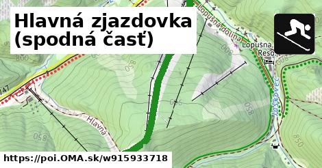 Hlavná zjazdovka (spodná časť)