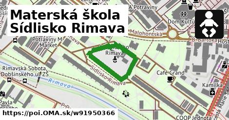 Materská škola Sídlisko Rimava