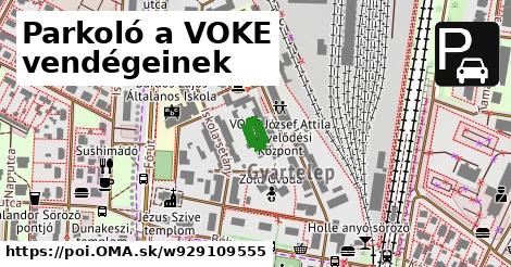 Parkoló a VOKE vendégeinek