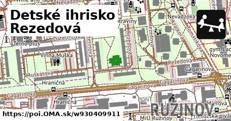 Detské ihrisko Rezedová